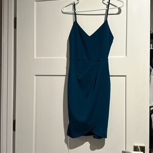 Lulus teal mini cocktail dress